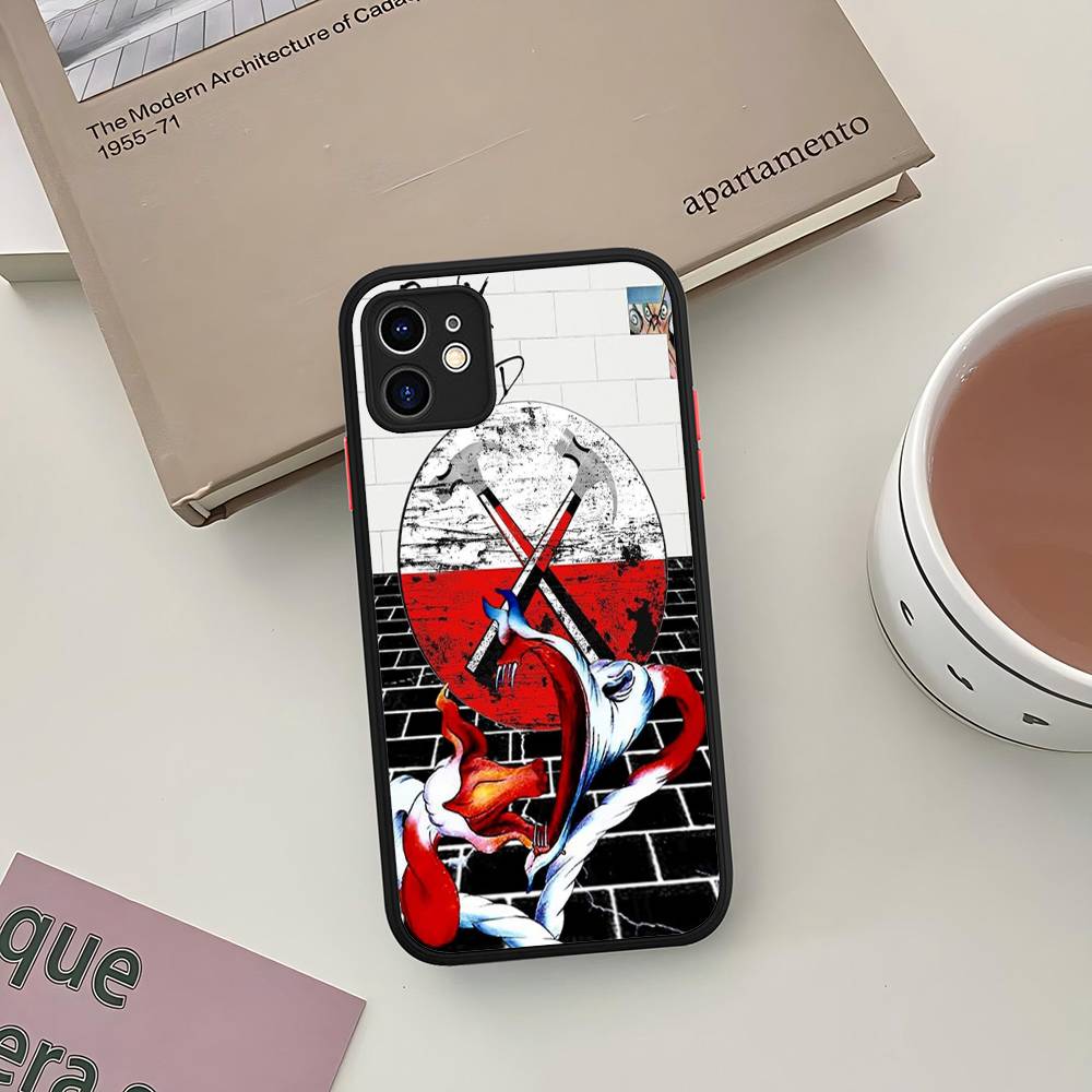 Rock Band P-Pink F-Floyd For IPhone 16 15 14 Plus 13 12 11 Pro Max X XS MAX Matte Color Aesthetic Phone Cover iphone 16 plus