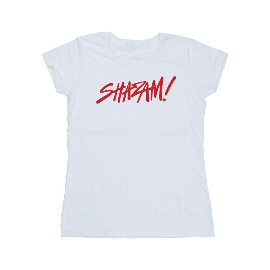 DC Comics Womens/Ladies Shazam Fury Of The Gods Spray Paint Logo Cotton T-Shirt