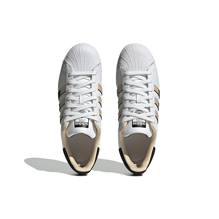 Adidas Superstar White Sand Black Men Sneakers Cloud-White Sand-Strata Core-Black HQ2166