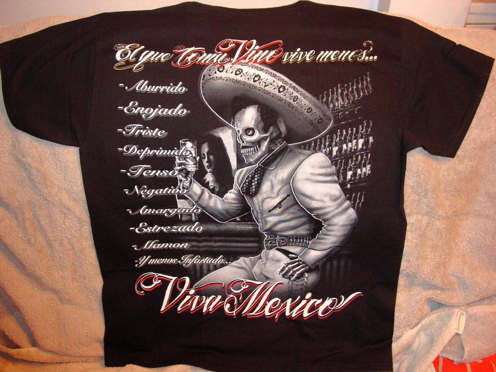 

VIVA MEXICO SKELETON DRINKING T-shirt M