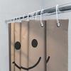 Cute Smile Face Design Shower Curtain For Bathroom - Waterproof And Durable With Easy Installation For Stylish Home Upgrade
