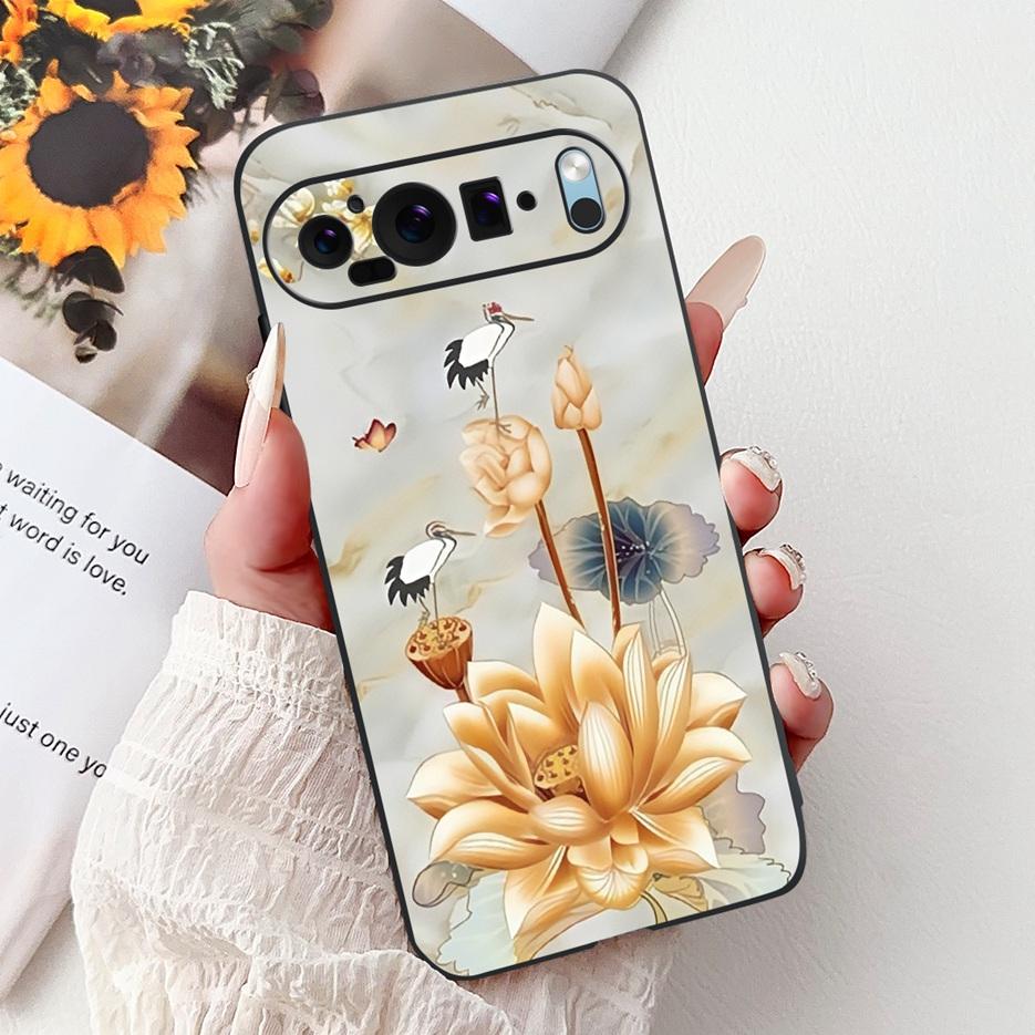 Custodia per Google Pixel 9 Pro Custodia Pixel9A Fiori Colorati Cover Dipinta Custodia Morbida in Silicone per Telefono per Google Pixel 9A Pixel9 Pro Guscio