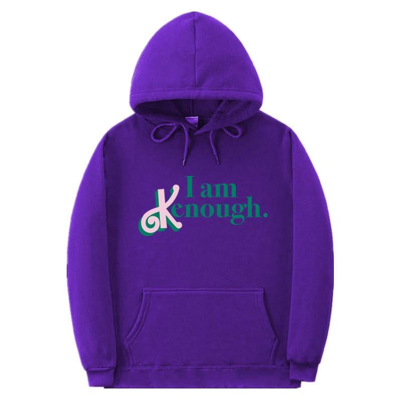 Barbie Movie Inspired I Am Kenough Printed Hoodie Men Loose Fit Casual Sport Sweatshirt Fall