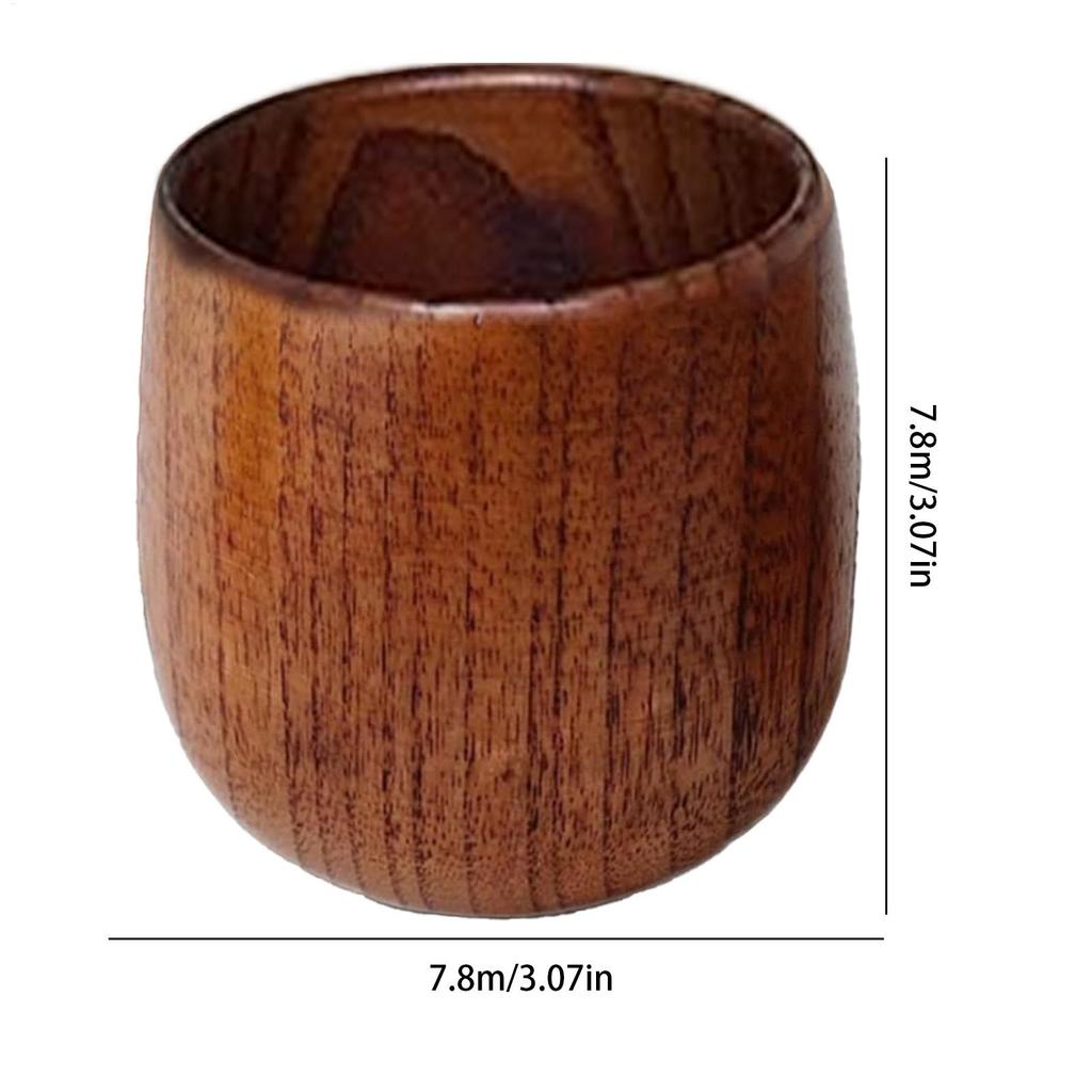 Wooden Whiskey Cup  Drinking Vintage Cool  Cup  Natural Wooden Cup Reusable Tea Cup for party Household Kitchen Supplies