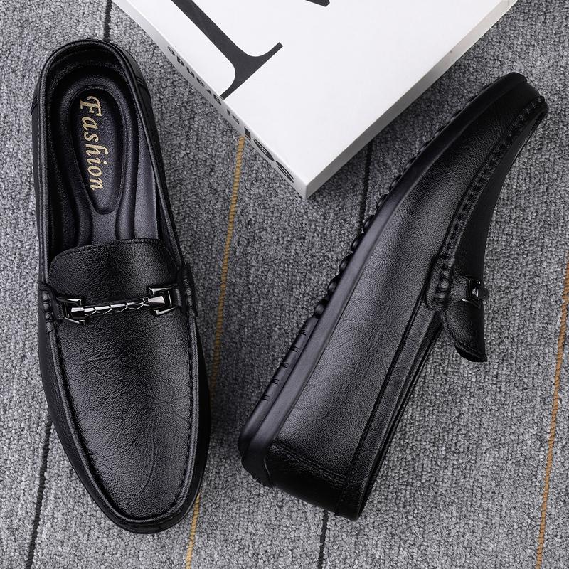 Loafers Men Casual Genuine Leather Shoes Slip On Fashion Italian Moccasins Man Luxury Designer Brand Loafer Upscale Men'S Shoes