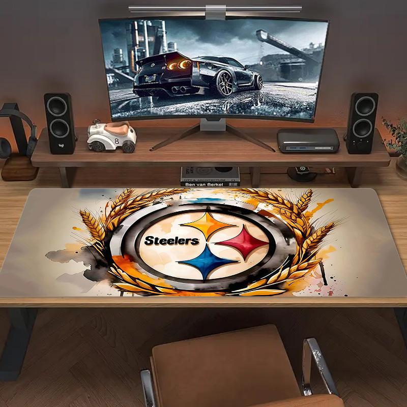 Pittsburgh Steelers3 Print Cushion Non-slip Laptop Tablet Big Mousepad XXL Mat Mini PC Playmat With Lock edge