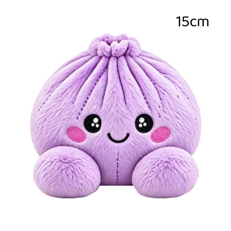 Rainbow Plush Dumpling Squeeze Toy Soft Stress Reliever Fidget Doll 1Pcs for Kids Travel Play Christmas Stocking Stuffer
