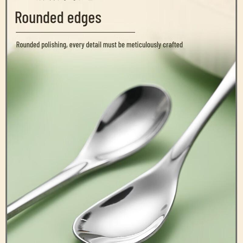 Creative Stainless Steel Long Handle Coffee & Dessert Spoon Set