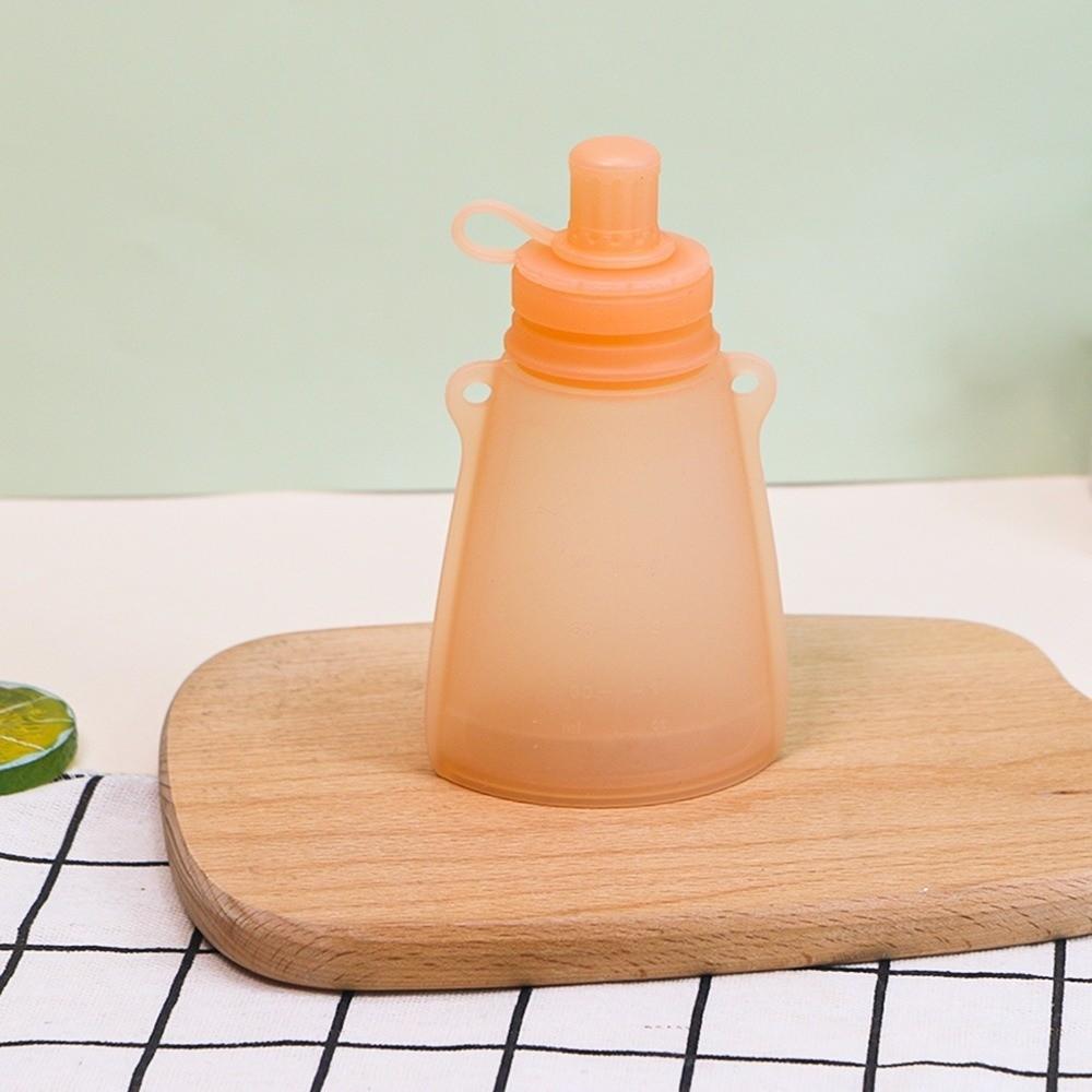 Refillable Milk Storage Bag Reusable Baby Food Container Silicone Baby Food Pouch Breast Milk
