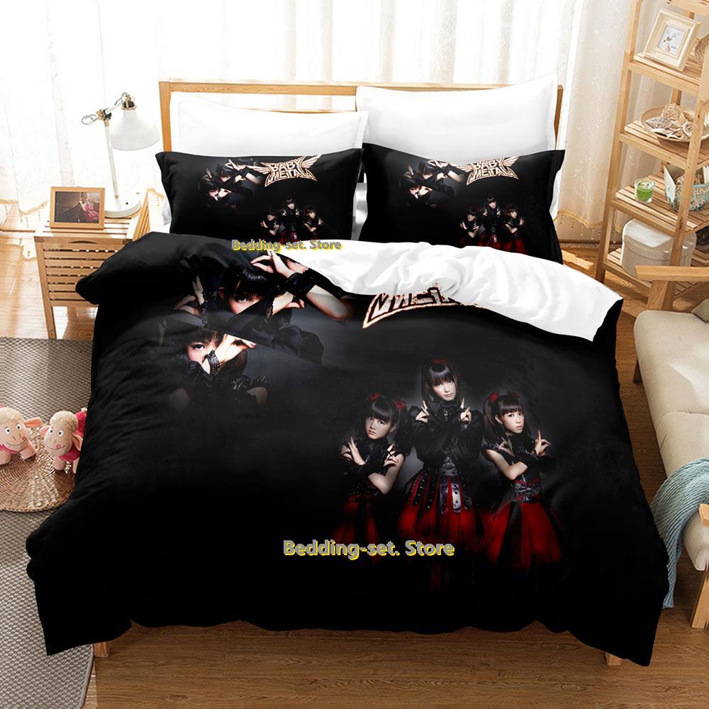 Comforter Babymetal Band Bedding Set Single Twin Full Queen King Size Bed Set Adult Kid Bedroom Three-Piece Suits 3D Anime Bed Sheet