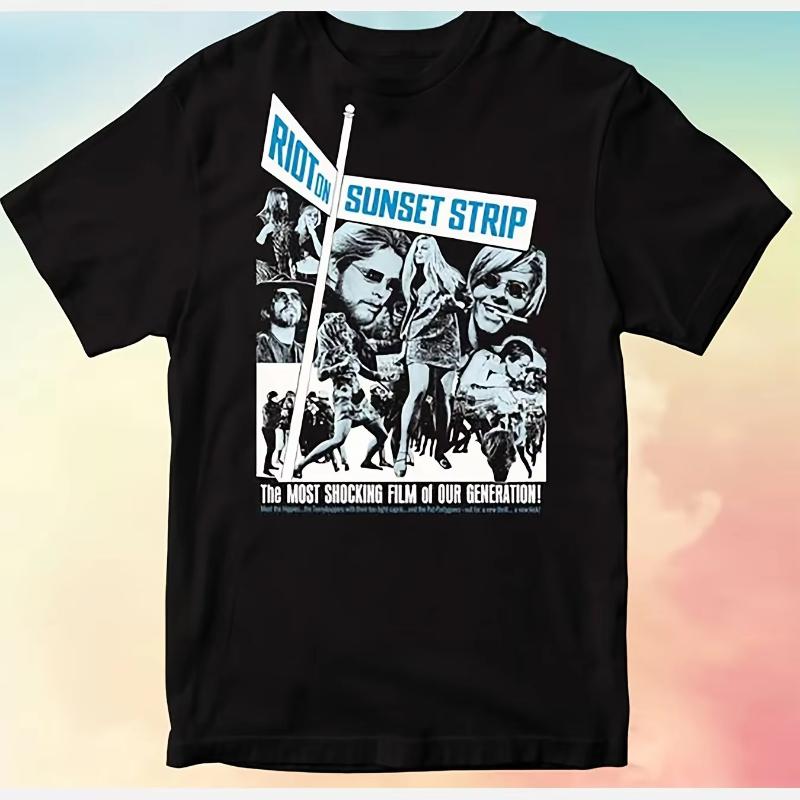 Featuring the iconic s music festival Unisexs retro  Sunset Strip Riot movie Tshirt retro s counterculture Tshirt S