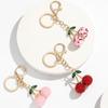 Charms Cherry Bag Pendant Simulation Fruit Car Keyring Fashion Cherry Keychain  Gift