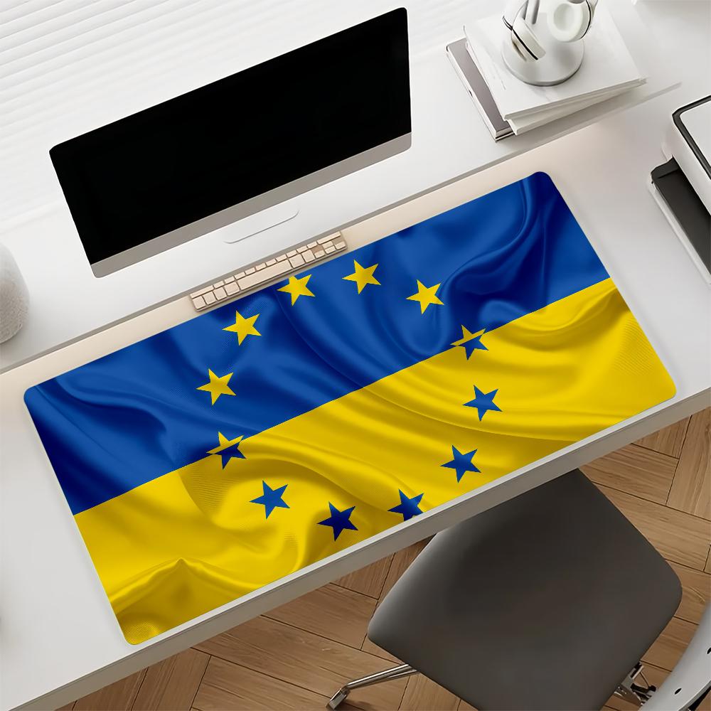 Flag of Ukraine Mouse Pad Nonslip Rubber Gamer Balance Computer Mat Decoracion Deskmat Laptop Office Large