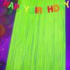 Glow Party Neon Foil Fringe Curtain Backdrop Happy Birthday Paper Banner Garland UV Black Light Glow In the Dark Decoration