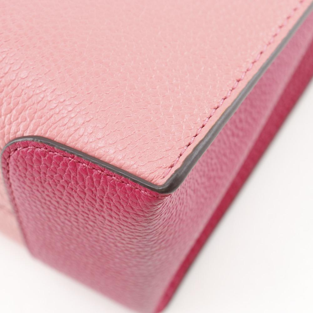 Michael Kors MERCER Handbag 35S1GM9M2T 2WAYShoulder Pink / red leather Women Used