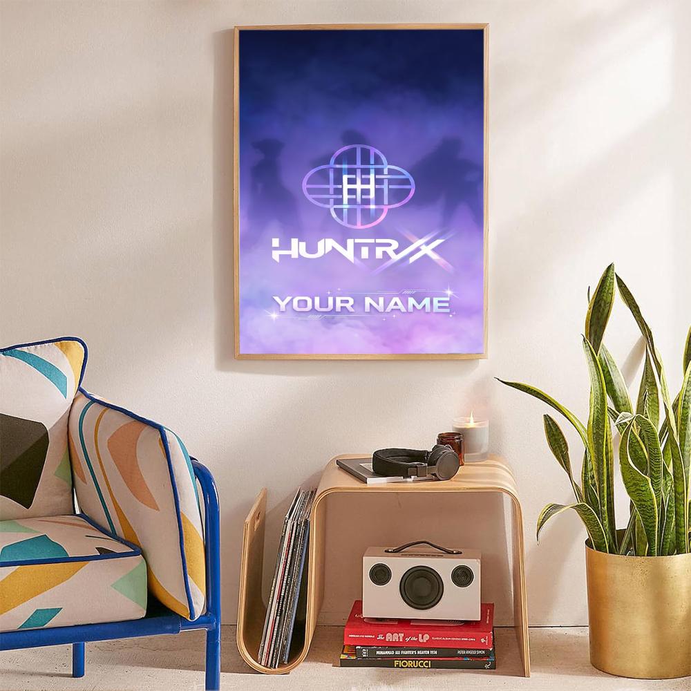 Kpop Demon Hunters Customize Your Name Diamond Painting Round Diamond Rhinestones Mosaic Diamond Embroidery Wall Paintings Rhinestones Gift Frameless