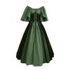 Neues mittelalterliches Kostüm für Damen Halloween Korsett Gotisches Renaissancekleid Übergröße Glockenärmel Ballkleid Cosplay Kleidung