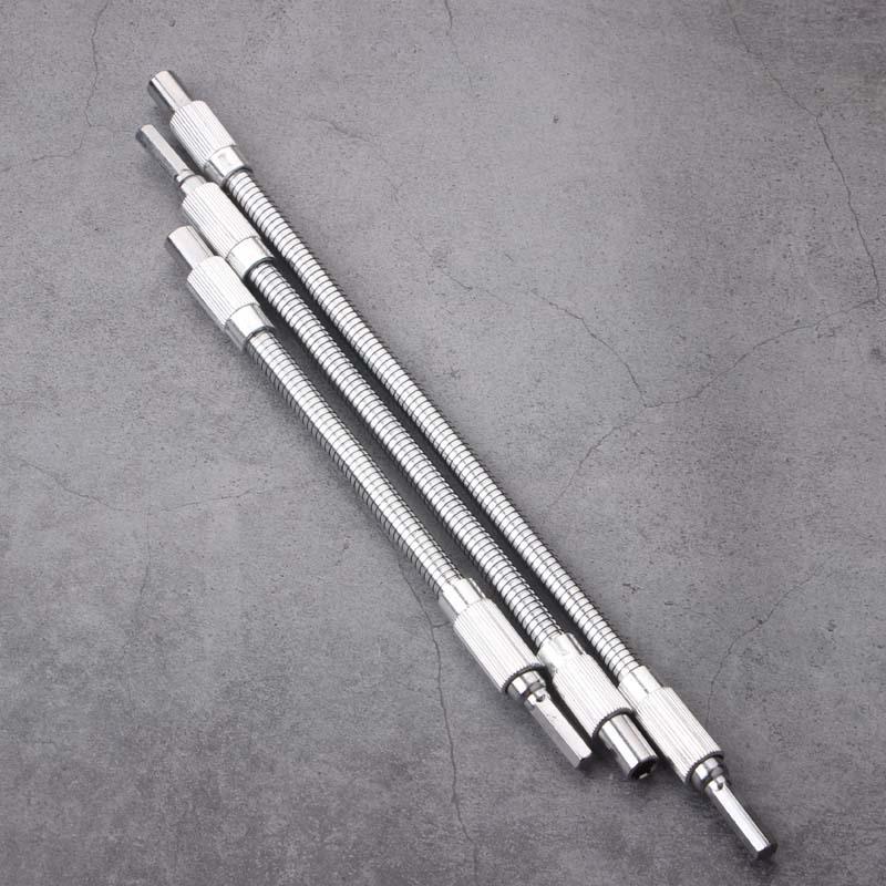 Elektrická vrtačka Šroubovák Flexibilní hřídel Univerzální kovový bit spojovací tyč Víceúhlová pracovní