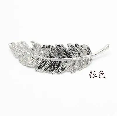 

Leaf Feather Hair Clip Fashion Women Hairpin Slide Elegant Ladies Headwear Accessories
