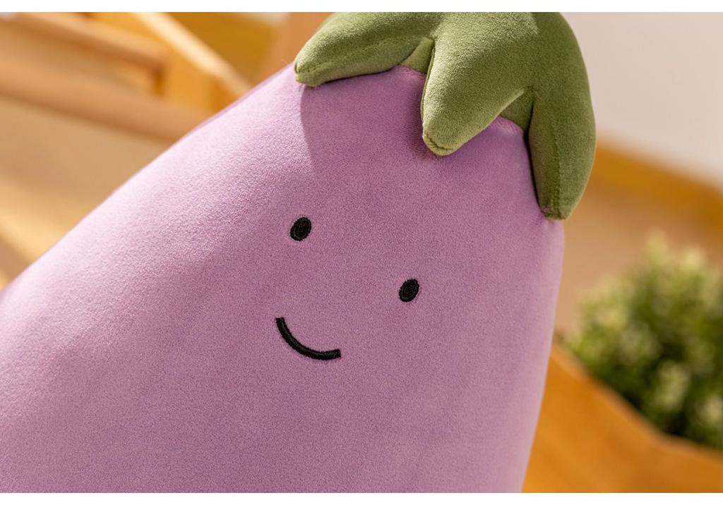 Barcelona Eggplant Teddy Bear Plush - Purple Gift Doll for Girls' Birthday