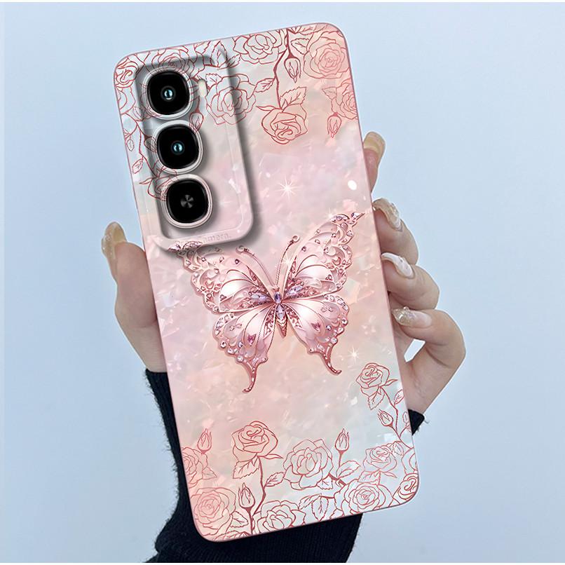 For itel City 100 Phone Case Fashion Simplicity Oil Painting Floral Soft Liquid Silicone Shell For itel City100 Back Cover Funda