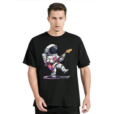Astronaut Graphic Funny Print T-shirt Summer Mens Clothing Loose T Shirt Fashion Streetwear Tops O-neck Oversized  Tshirt