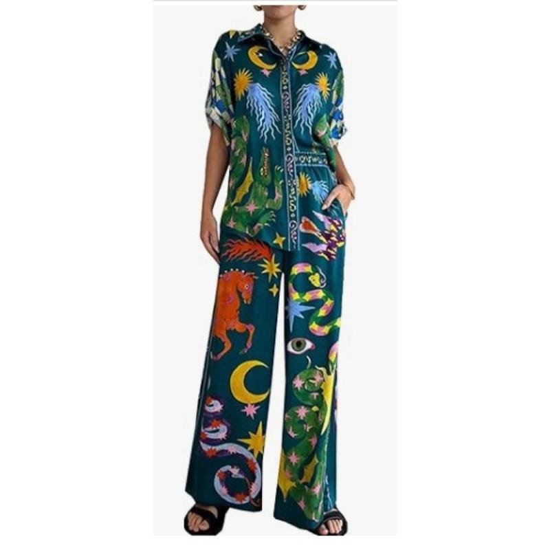 Street women's suit Printed digital high-end new trendy women's suit