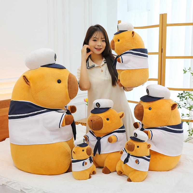 Adorable Yellow Capybara Plush Toy Perfect Cartoon Animal Pillow For Kids