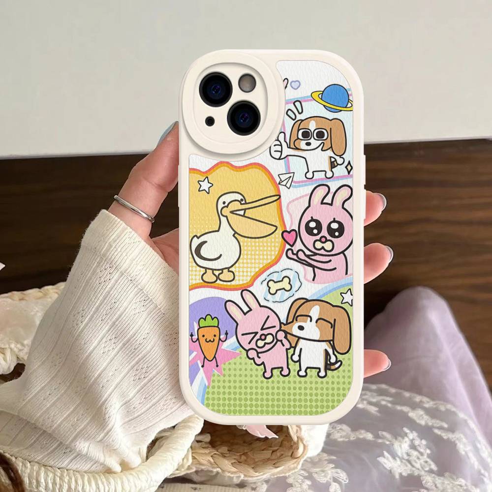 

Anime SiamLIPu Leather Phone Case For iPhone 16 15 14 17 Pro Max 11 12 Mini Plus Soft Shell iphone 11