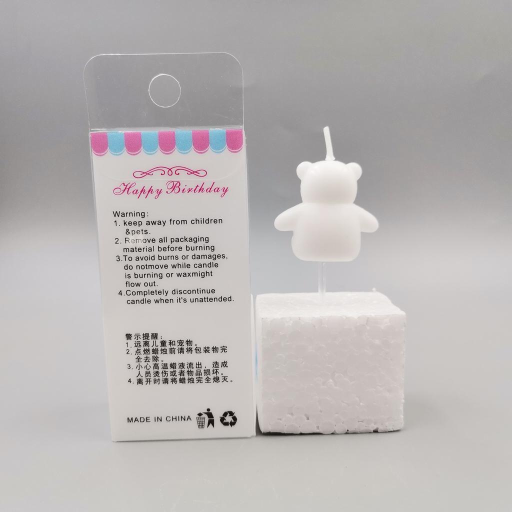 Ambient Independent Packaging Bear Cake with Birthday Candles Creative Children's Birthday Arrangement Candles