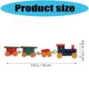 1/12 Miniature Wood Train Toy with Vibrancy Color Carriages and Metal Hooks for Doll House Scene Display Enhancement