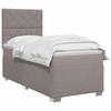 Box Spring Bed with Mattress and Headboard Taupe 80 x 200 cm Fabric