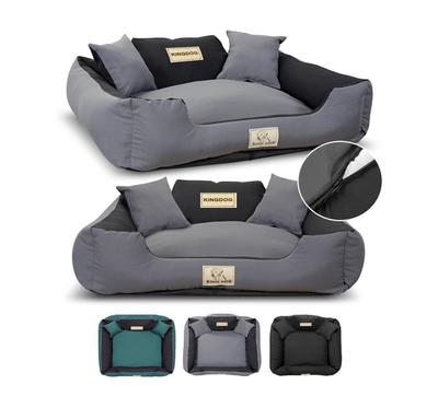 Dog Bed KINGDOG Durable Removable Cover M-XL, Anti-slip, 3 Colors! + 2 Free Pillows!