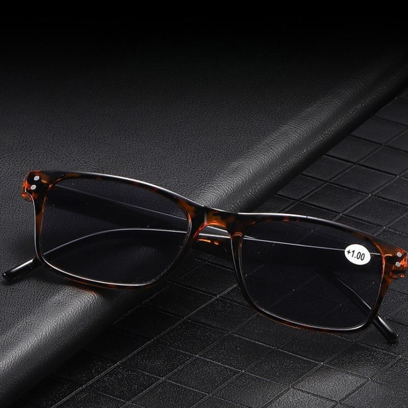 Fashion Trend Reading Sunglasses Classic Square Frame Gray Lens Long Vision Sunglasses Neutral Outdoor UV Protection Glasses