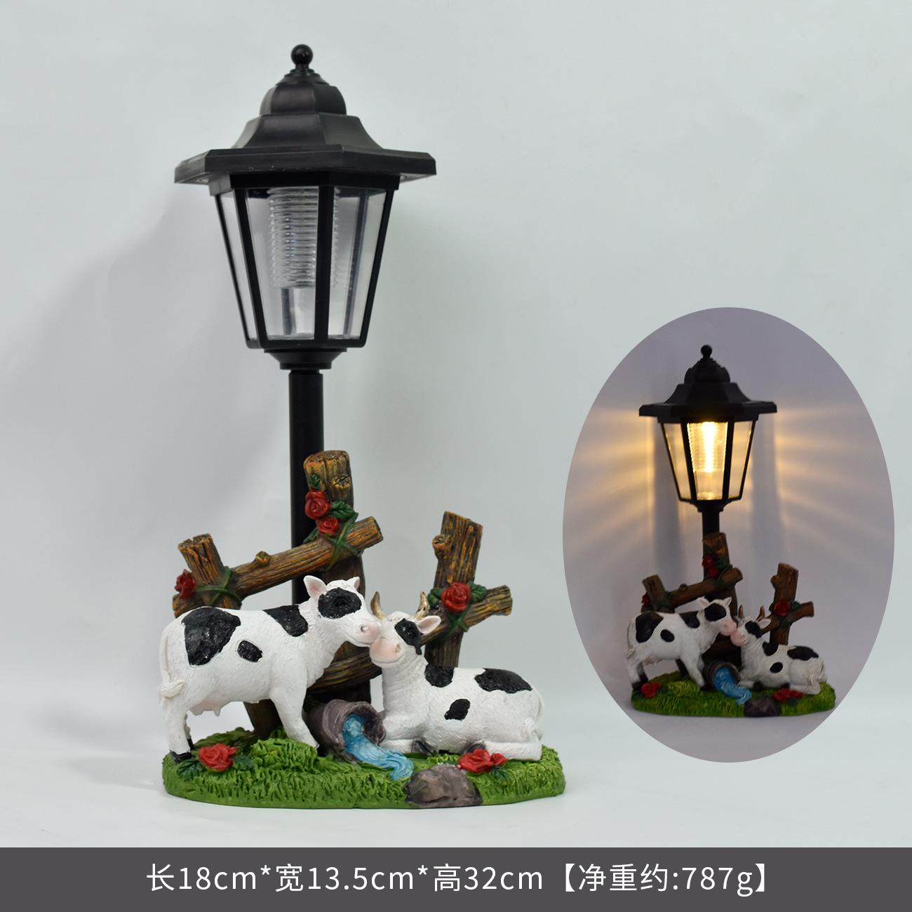 JYL TS/172,Simulation Cow Sheep Figurine Solar Outdoor Light for Garden Decor Scene Craft Night Lamp One Size rackley