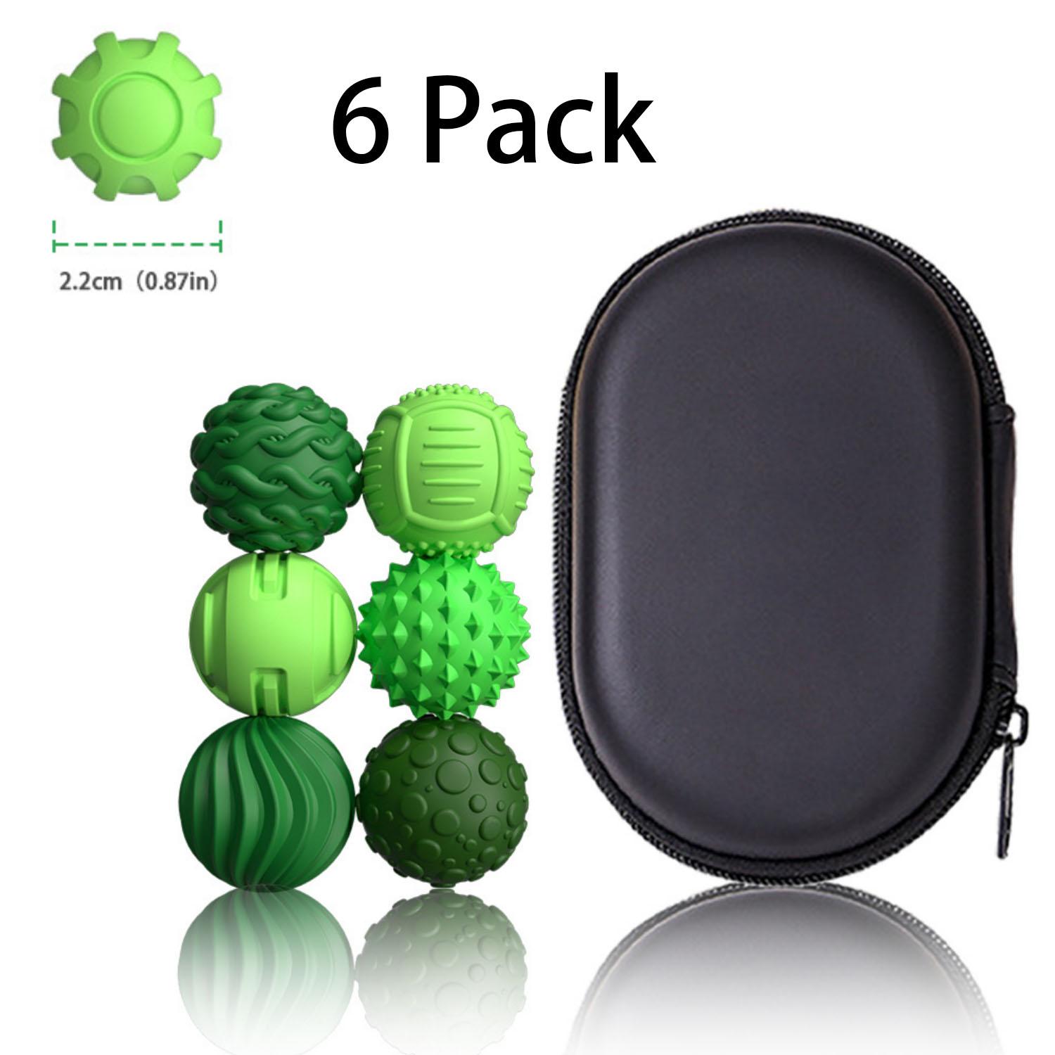

6 Pack Silicone Magnetic Balls Stress Relief Toys for Adults, Teens, Sensory Toy for Hands, Quiet Office Desk Toys with Textures