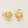 2Piece/Pack 14/18K Gold Color Plated Flower Torus Shape Beads Caps for DIY Necklace Bracelets Jewelry Making Accessories
