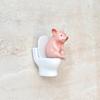 Toilettenkumpel: Entzückende Ferkel-Toilettendekoration & Schreibtischornament - Pupu Schlafstil-Simulation Geschenk