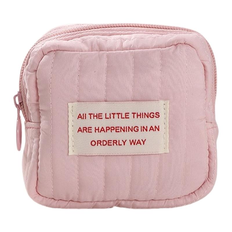 

Косметичка в корейском стиле, несессер, эстетичные органайзеры для косметики, квадратная косметичка, органайзеры для ухода за кожей для женщин розовый