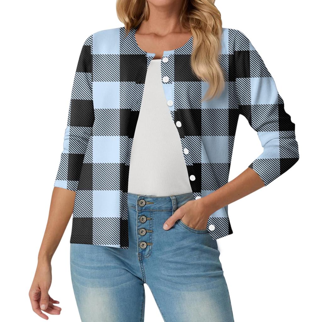 Damen Modische, Lässige, Bequeme Strickjacke mit Blumenmuster