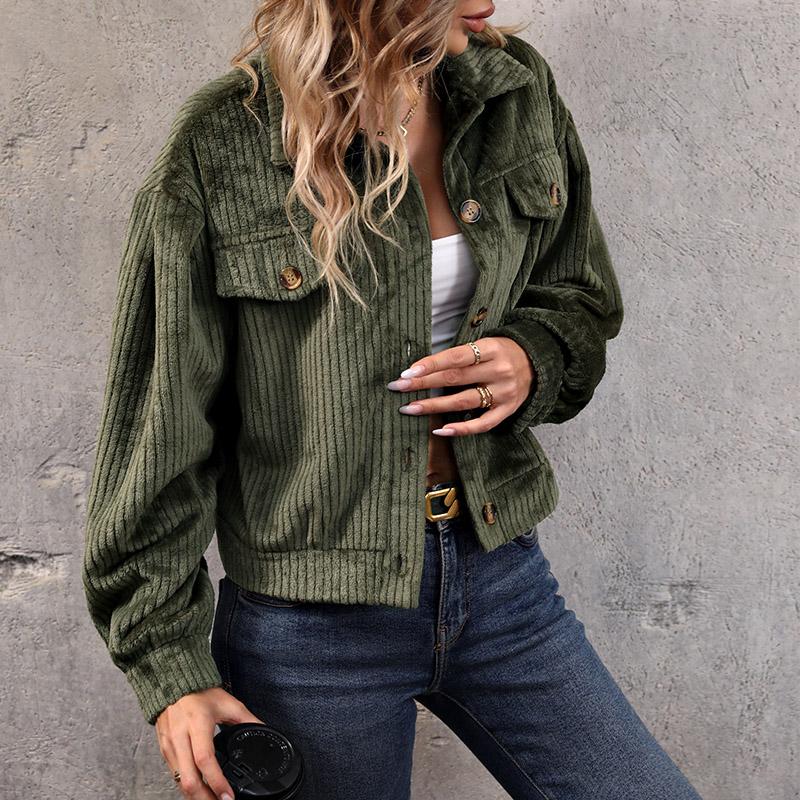 Dámská móda Ležérní jednobarevný potisk Halenky a košile POLO s dlouhým rukávem