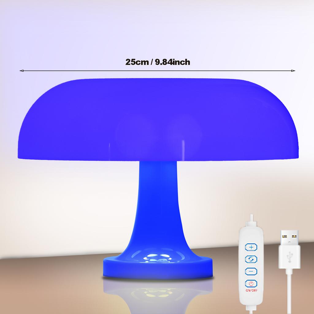 Mushroom table lamp minimalist modern bedroom bedside lamp Danish designer orange decorative table lamp