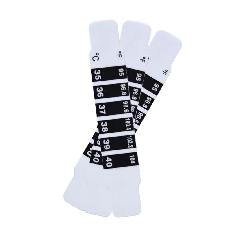 

10Pcs Forehead Head Strip Thermometer Water Milk Thermometer Fever Body Baby Child Kid Test Temperature Sticker Baby Care 10PC