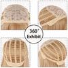 Long Straight Gold Wig With Bangs Synthetic Hair Wigs Bang With Wig For Women Gold Heat Resistant Wigs