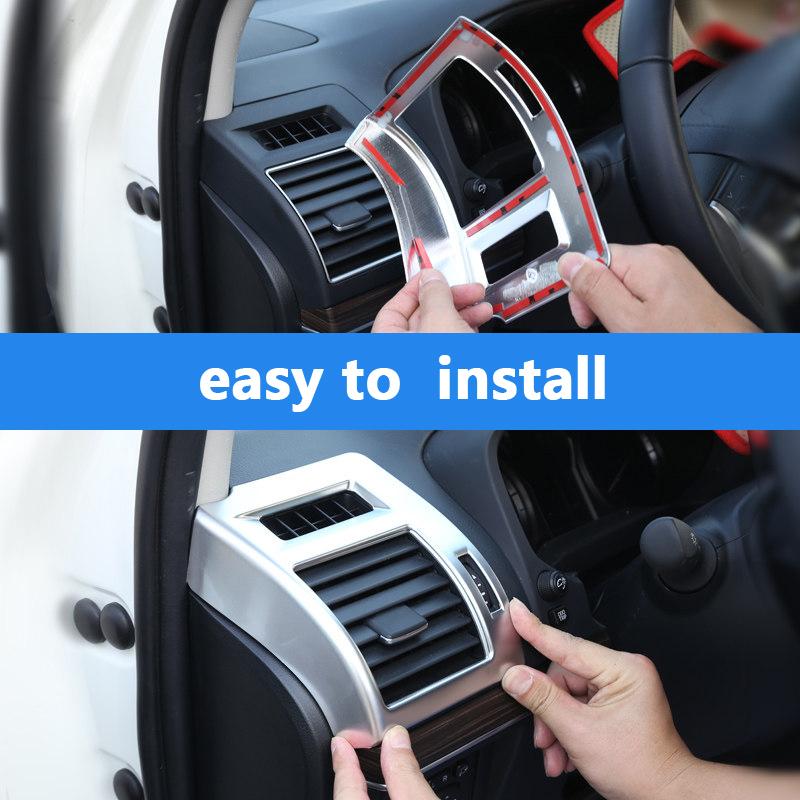 For Toyota Land Cruiser Prado FJ150 2010-  Dashboard Air Vent Trim Cover Outlet Bezel Frame Garnish Molding Surround