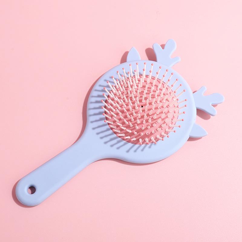 

Портативная милая мультяшная расческа с воздушной подушкой в виде рогов для детей - Студенческий набор для парикмахерского искусства и массажа 19.5*9.5*3 cm, 75 g синий