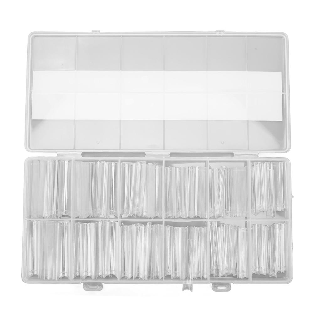 240pcs False Nail Extensions Transparent Ultra Long Nail Tips Thin Full Cover Artificial Fingernail Tips