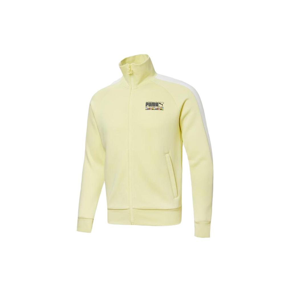 Puma Casual Sport Zip-Up Knit Jacket Men Jackets Yellow 531290-40