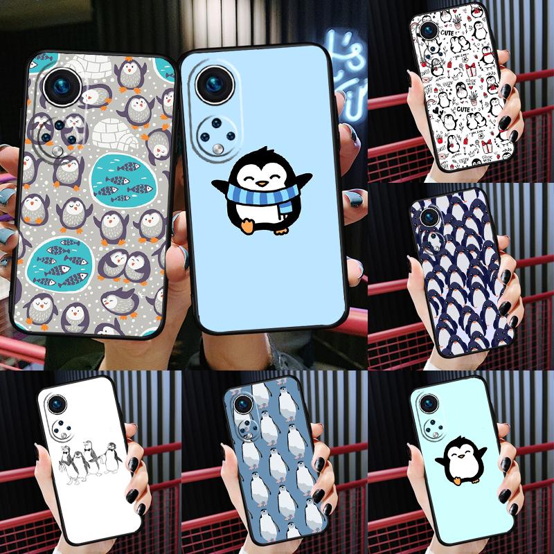 Cartoon Penguin Case For Honor 200 Pro X9c X9b X9a X8a X8b X7a X6a X8 X9 50 70 90 Magic 5 6 7 Lite Cover