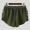 INCERUN Uomo Donna Vita Elastica Spacchi Laterali Bottoni Sport Casual Pantaloncini Hot